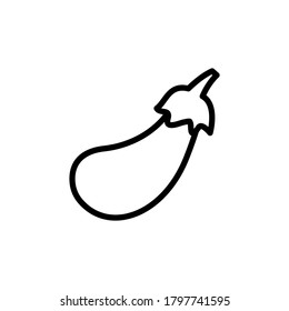 Eggplant icon. Simple line, outline vector elements of vegetarian food icons for ui and ux, website or mobile application