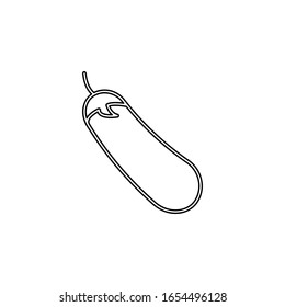 eggplant icon. Simple thin line, outline vector of web icons for ui and ux, website or mobile application