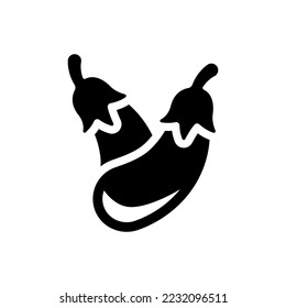 Eggplant icon (Simple vector illustration)