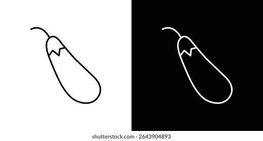 Eggplant icon symbol concept for graphic design, Website, UI. EPS