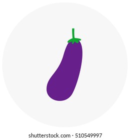 Eggplant icon in trendy flat style isolated on color background. Vegetables symbol for your design, logo, UI. Vector illustration, EPS10. Flat style.