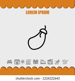egg-plant icon vector