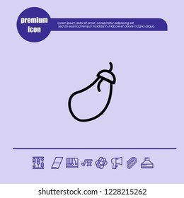 egg-plant icon vector