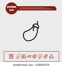 egg-plant icon vector