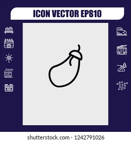 egg-plant icon vector
