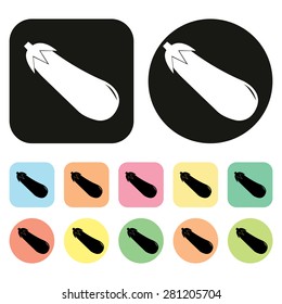 Eggplant icon. Vector