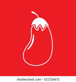 eggplant Icon Vector Illustration
