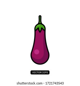 Eggplant icon vector illustration logo template for many purpose. Isolated on white background.