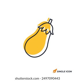 Eggplant icon vector illustration. Eggplant symbol isolated on white background