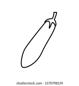 Eggplant icon vector in line design