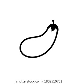 Eggplant icon vector in line stroke Design. Vegetable outline vector illustration.