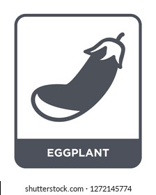 eggplant icon vector on white background, eggplant trendy filled icons from Fruits and vegetables collection, eggplant simple element illustration