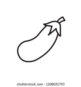 eggplant icon vector. vegetable icon vector line style