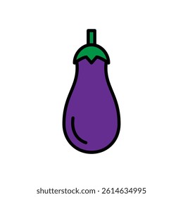 Eggplant icon vector. Vegetables illustration sign. Garden symbol or logo.