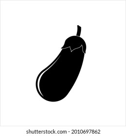 Icono de berenjena, Icono de vegetación, Icono de bigotón Icono de vectores Ilustración de arte