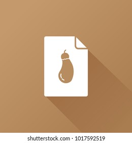Eggplant icon. vegetable sign