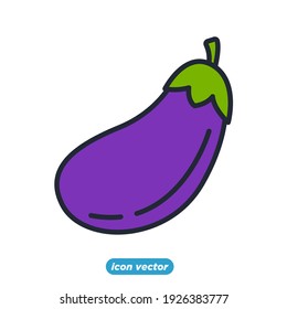 eggplant icon. eggplant vegetable symbol template for graphic and web design collection logo vector illustration