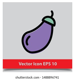 eggplant icon.food sign. EPS 10