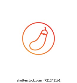 Eggplant icon.gradient illustration isolated vector sign symbol