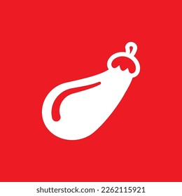 Eggplant icons, common graphic resources, vector illustrations.