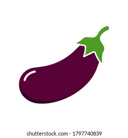 eggplant illustration on white background