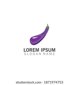 Eggplant image logo vegetable Vector Graphic illustration