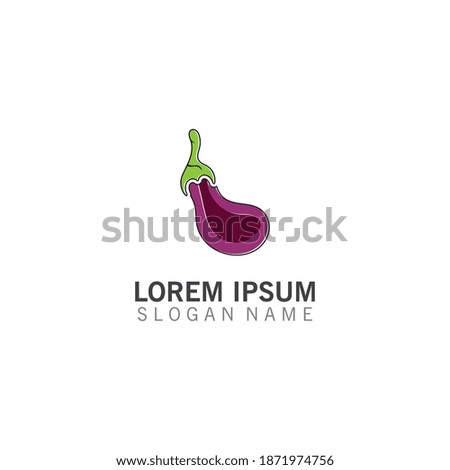 Eggplant image logo vegetable Vector Graphic illustration