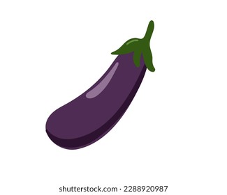 Eggplant isolated on white background. Vector illustration