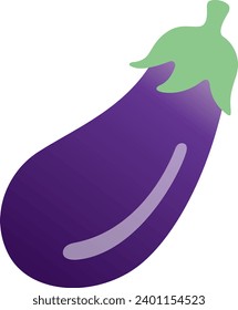 The eggplant isolated on white background