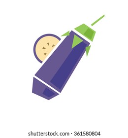 Eggplant isolated on a white background