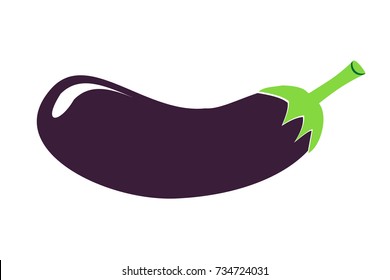 Eggplant isolated on white background. Vector