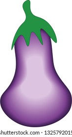 Eggplant isolated in purple