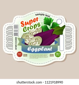 eggplant label sticker