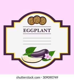 Eggplant. Label, there is a place for your text.