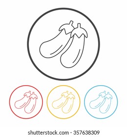 eggplant line icon