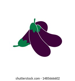 Eggplant logo for design.vector illustration