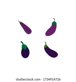 Eggplant logo vector design illustration template