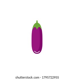 Eggplant logo vector icon illustration design 