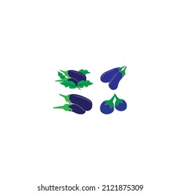 Diseño de la ilustración de iconos del vector del logotipo de Eggplant 