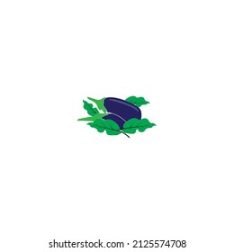 Diseño de la ilustración de iconos del vector del logotipo de Eggplant 