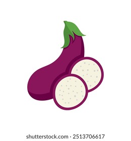 Eggplant logo vector icon illustration design