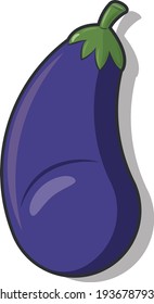 Planta de huevos. La berenjena sobre un fondo claro.	
