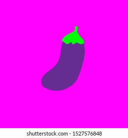 Eggplant on the magenta background