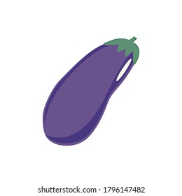 Eggplant on a white background. Illustration.