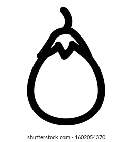 
Eggplant Outline bold Vector Icon which can be easily modified or Edited
