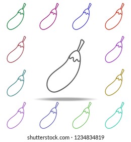 eggplant outline icon. Elements of restaurant in multi color style icons. Simple icon for websites, web design, mobile app, info graphics