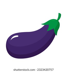 Eggplant outline icon vegetable vector illustration isolated on white eps 10