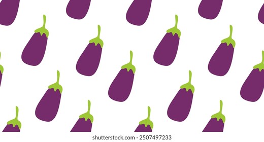 Eggplant pattern Background. flat illustration Eggplant background. seamless pattern Eggplant. Eggplant flat illustration background.