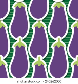 eggplant pattern. Seamless texture with ripe eggplants. Use as a pattern fill