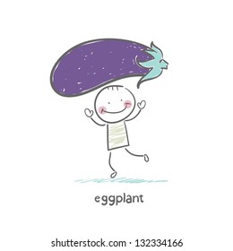 Eggplant and people